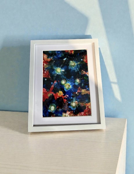 Flower Power - Art Original Alcohol Ink Work Carousel 1