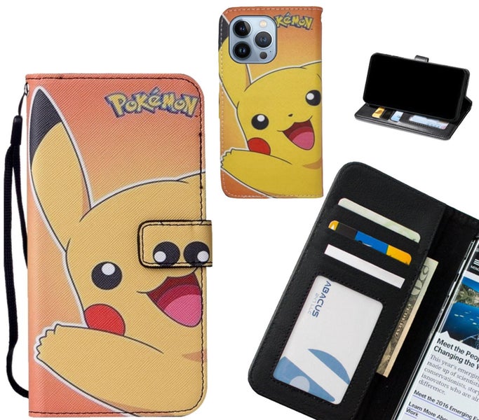 iPhone 13 Pro case leather wallet case printed ID Carousel 1