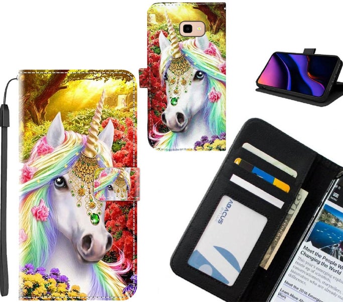 Galaxy J4 Plus case leather wallet case printed ID Carousel 1