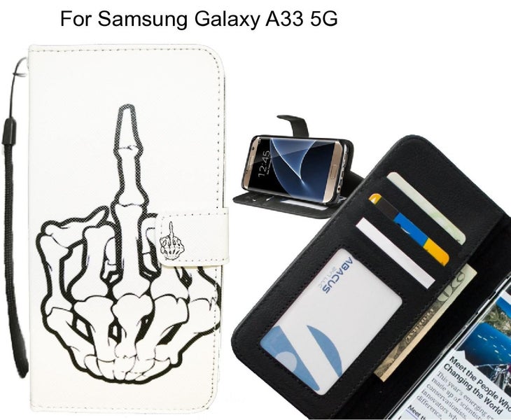 Samsung Galaxy A33 5G case 3 card leather wallet case printed ID Carousel 1