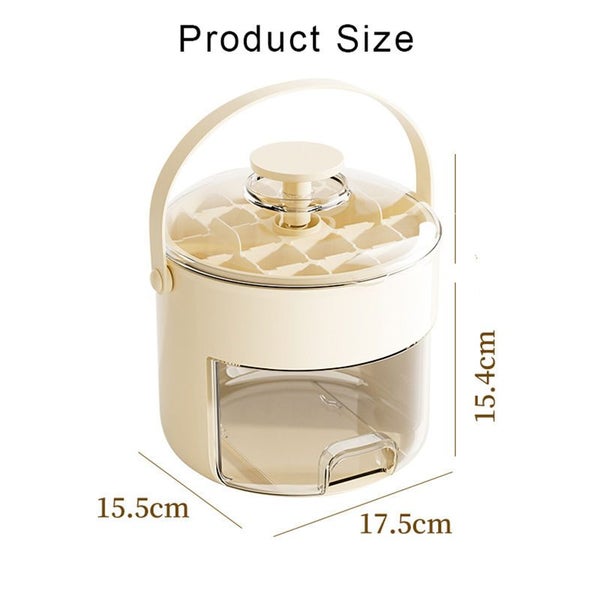 Ice Cube Tray with Lid and Bin Easy Release Design for Kitchen Camping Carousel 2