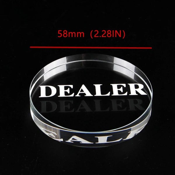 1 Clear Crystal Dealer Size 58*10Mm / 2.28*0.39In Dealer Texas Game Accessori... Carousel 5