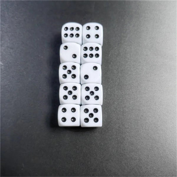 High-Quality 10 Piece / Lot 14 / 16Mm Dice Set White Black Point Drinking Dic... Carousel 1