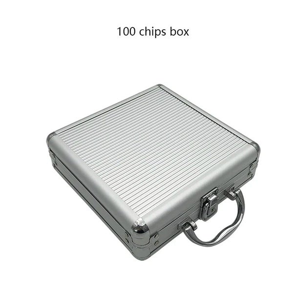 Portable 100 / 300 Suitcase Poker Chips Box Non-Slip Mat Aluminum Suitcase Te... Carousel 1