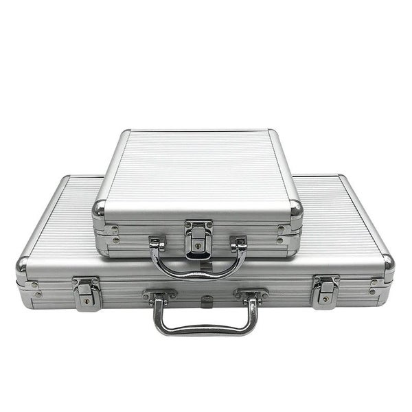 Portable 100 / 300 Suitcase Poker Chips Box Non-Slip Mat Aluminum Suitcase Te... Carousel 2