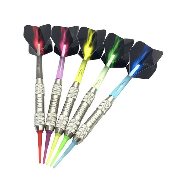 3 Piece / Set 5 Colours Standard Soft-Tip Darts Plastic Shaft Metal Bucket As... Carousel 7