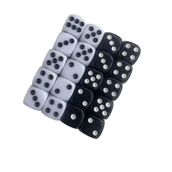 High-Quality 10 Piece / Lot 14 / 16Mm Dice Set White Black Point Drinking Dic... Carousel 2