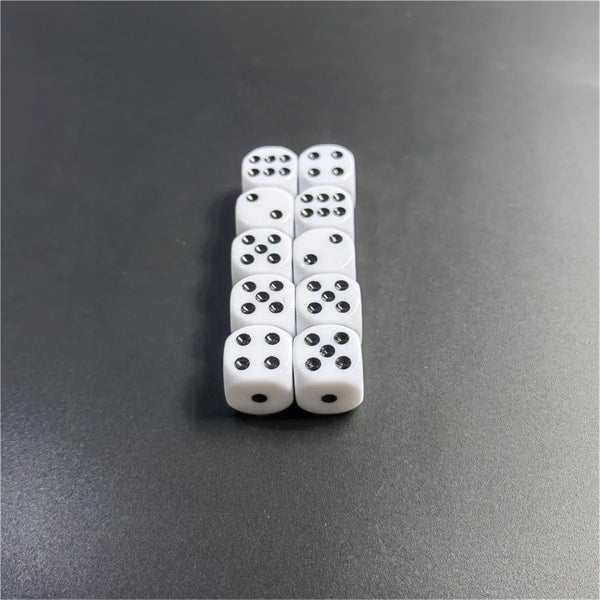 High-Quality 10 Piece / Lot 14 / 16Mm Dice Set White Black Point Drinking Dic... Carousel 6
