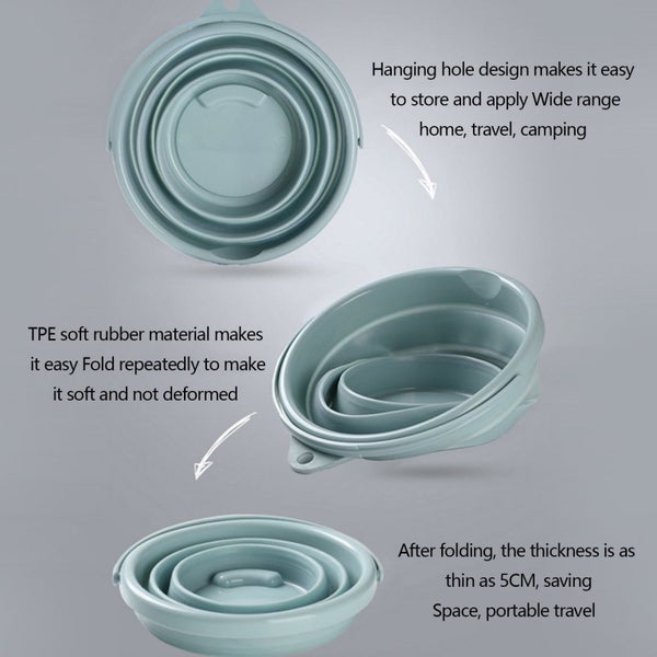 Foldable Water Bucket Foldable Portable Bucket, Collapsible Laundry and Bat Carousel 7