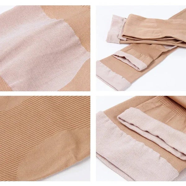 A Pair Of 420D Slim Compression Socks Walk Long Leg Warmer Knee Support For W... Carousel 8