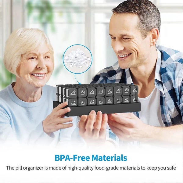 1 Piece One Month Pills Organizer 2 Times A Day Monthly Am / Pm Box For Vitam... Carousel 7