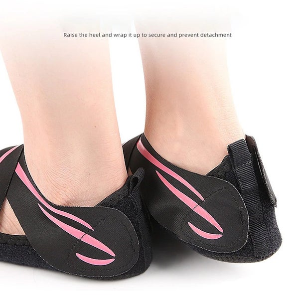 A Pair Of Foot Support Yoga Socks Toeless Non-Slip Grips & Straps For Pilates... Carousel 7