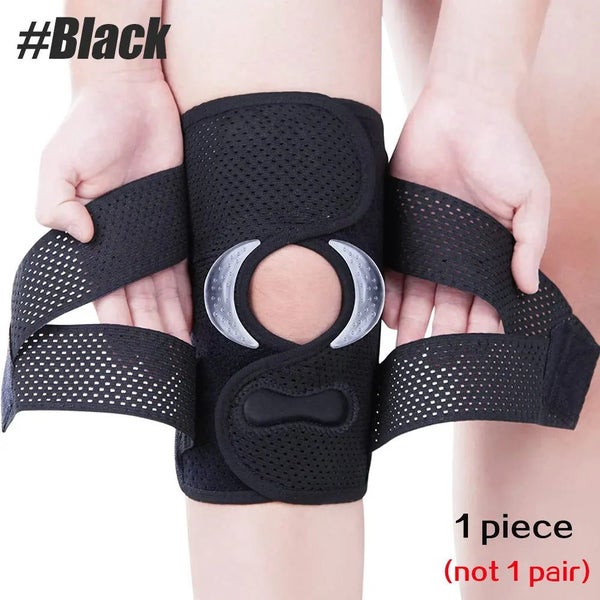 1 Piece Compression Knee Brace Support Knee Wrap With Side Stabilizers For Kn... Carousel 1