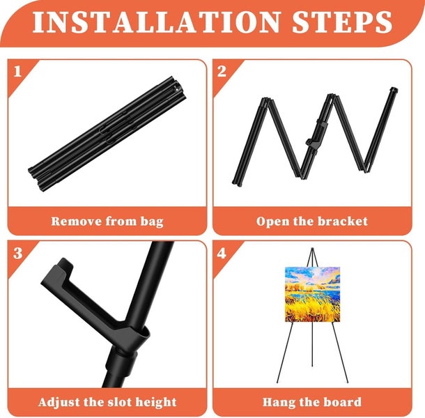 Easel Stand 63 inches, Lightweight Adjustable Art Easel for Display, Weddin64788410584578112