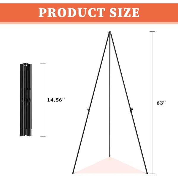 Easel Stand 63 inches, Lightweight Adjustable Art Easel for Display, Weddin64788410584578113