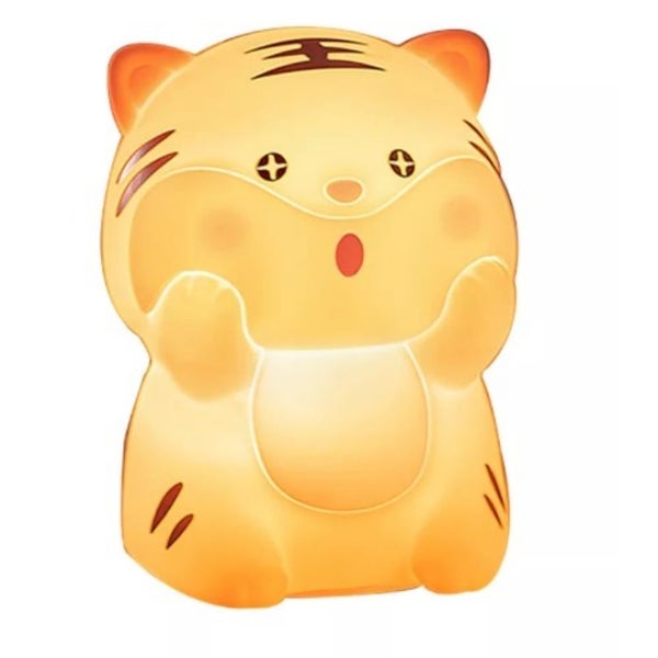 USB Rechargeable Silicone Night Light Little Tiger Touch Sensor Bedside Lam Carousel 1