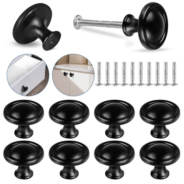 10 Pcs Kitchen Cabinet Knobs, Cabinet Hardware Round Knobs with Screws for Carousel 1