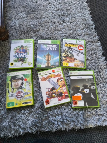 Xbox 360 2x wireless microphones 1x wireless controller and 6 games Carousel 2