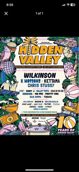 1 ticket to Hidden Valley64713027112193110
