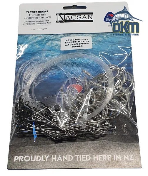Nacsan Traces With Target Hooks 25pce 4/0 Carousel 1