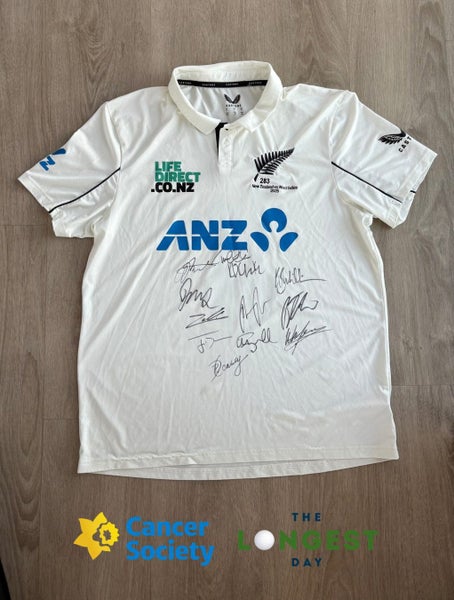 MICHAEL BRACEWELL MATCH WORN BLACKCAPS SHIRT Carousel 1