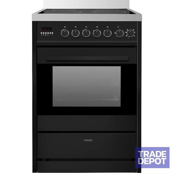 Vogue Freestanding Oven 60cm with Ceramic Cooktop - Black Carousel 1