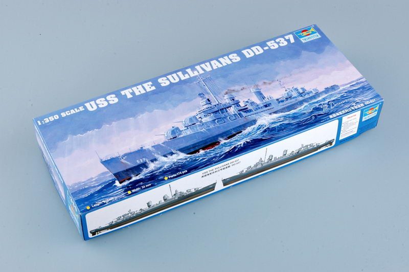 Trumpeter 1/350 Scale USS The Sullivans DD-537 Destroyer 05304 Plastic Model Kit Carousel 1