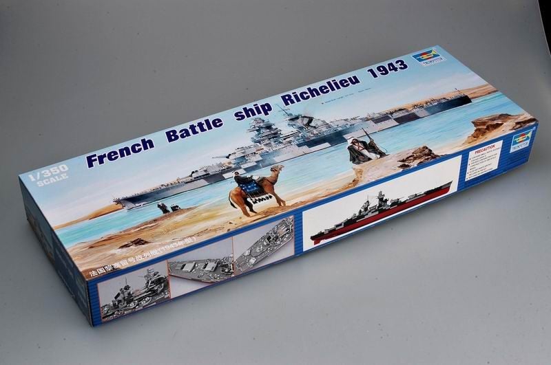 Trumpeter 1/350 Scale French Battleship Richelieu 1943 05311 Plastic Model Kit Carousel 1