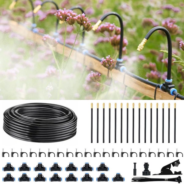 15M Adjustable Watering Irrigation Misting System Kit Carousel 1