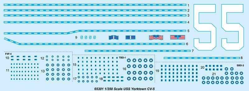 Merit International 1:350 scale USS Yorktown CV-5 65301 scale model kit Carousel 20