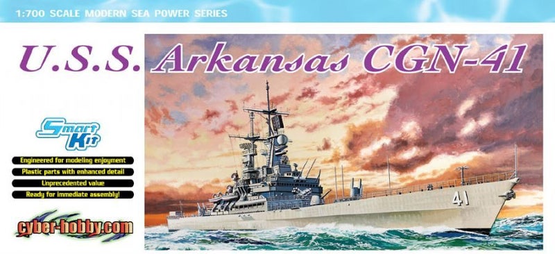 Dragon 1:700 scale U.S.S. Arkansas CGN-41 7124 scale model kit Carousel 1