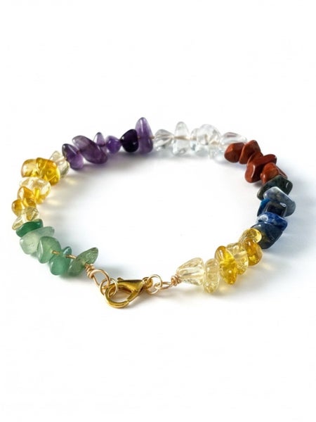 Chakra Balance Crystal Bracelet with Citrine, Amethyst & Quartz Carousel 1
