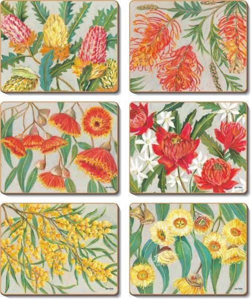 Cinnamon Native Pastel Cork Backed Drink Coasters Set of 6 Carousel 1