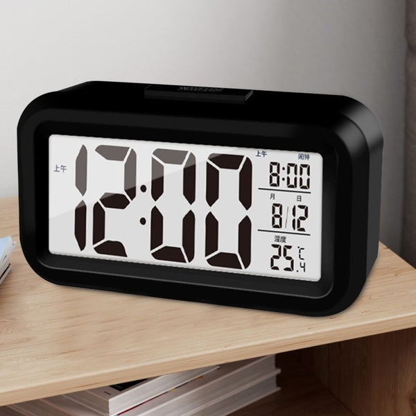 Upgraded Digital Alarm Clock,4.3" Led Display with Temperature Larger Lound Carousel 4