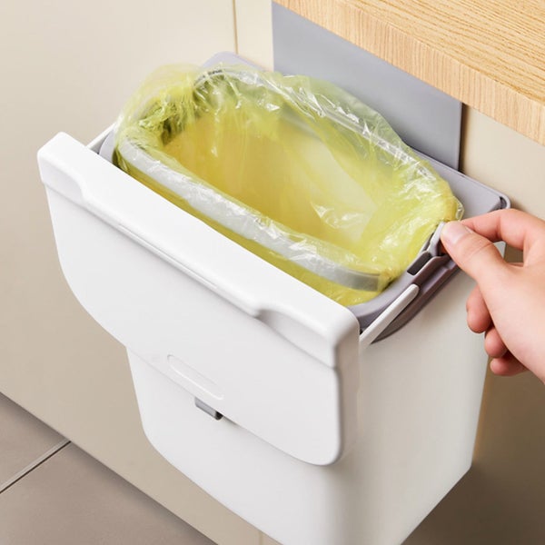 Plastic Storage Bins,Kitchen Trash Can,Cabinet Wall Hanging Trash Can Livin Carousel 7