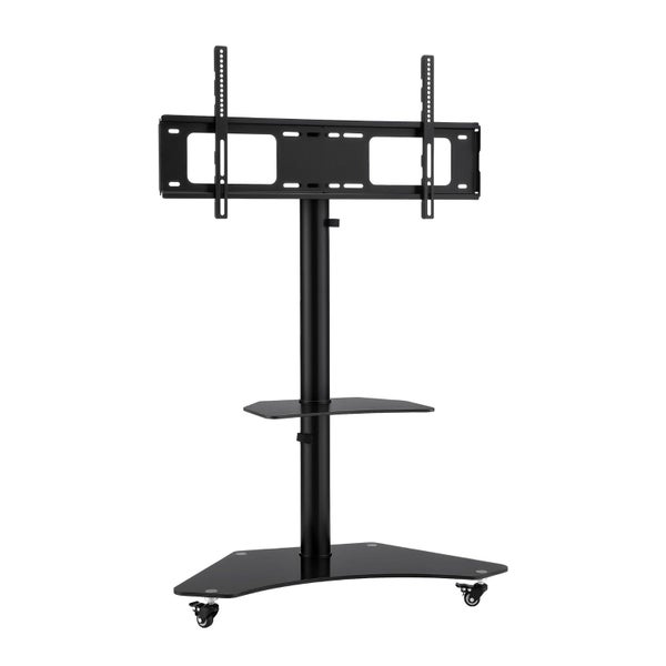 40-100" Tv Stand Mount Bracket Universal Adjustable Height With Wheels Carousel 2