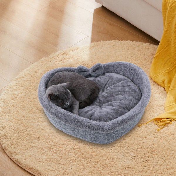 Heart Shaped Pet Bed With Soft Fabric Non Slip Bottom And Comfortable Filli Carousel 6