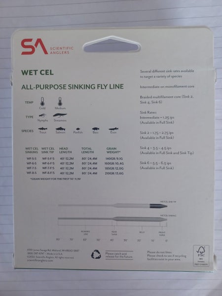 Scientific Anglers S.A. Wetcel Intermediate Clear 1.25 ips WF8S RRP $109.99 Carousel 2