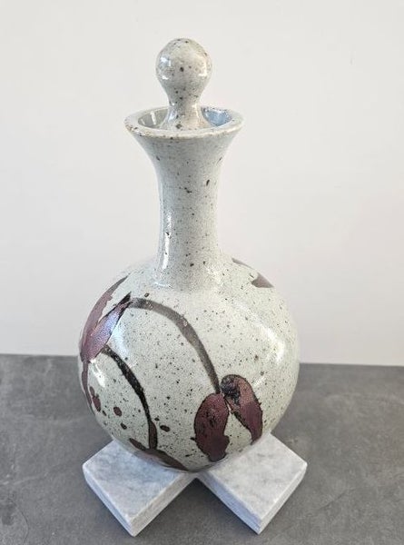 Horst Kerstan of Germany 1941-2005 Pottery Vase with Stopper. Eye Catching. Carousel 2