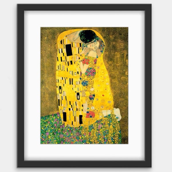 The Kiss by Gustav Klimt | Vintage Wall Art Poster | Framed Print Carousel 1