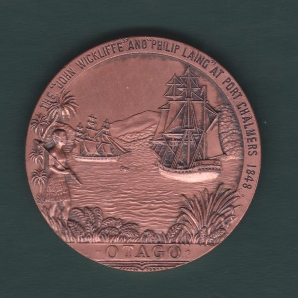 NZ - Medal - 1948 Otago Centenary - Bronze - McMaster #1948/1 Carousel 2