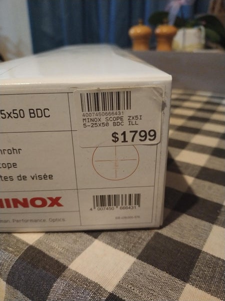 Rifle Scope - Minox ZX5i 5-25 x 50 BDC illuminated + Rings64807028573314112