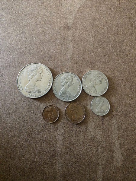 COOK ISLANDS coins x6 year 1974 Carousel 2
