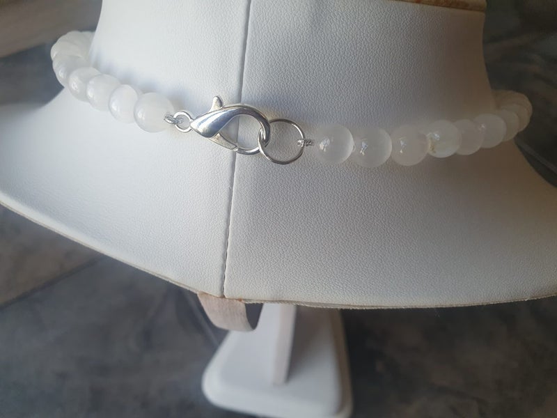 Selenite Necklace Knotted 44.5cm Carousel 2