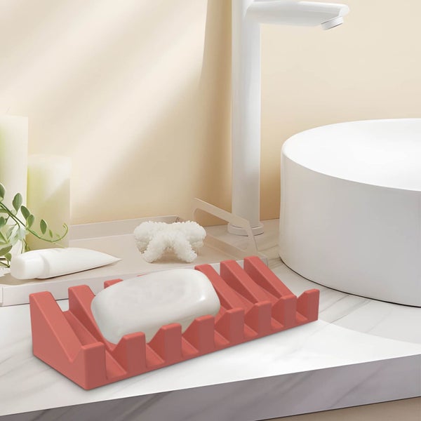 Soap Silica Gel Autodrenante Drying Tray, Soap Dish Soap Holder for Wall Mo Carousel 5