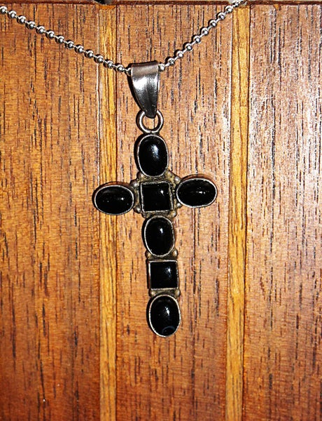 Vintage Black Onyx Cross. Carousel 1