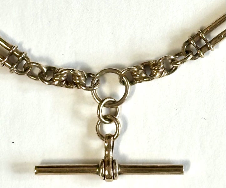 9ct Yellow Gold 58cm Fob Chain with T Bar Carousel 2