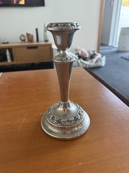 Silver Plate Candle Holder Carousel 1
