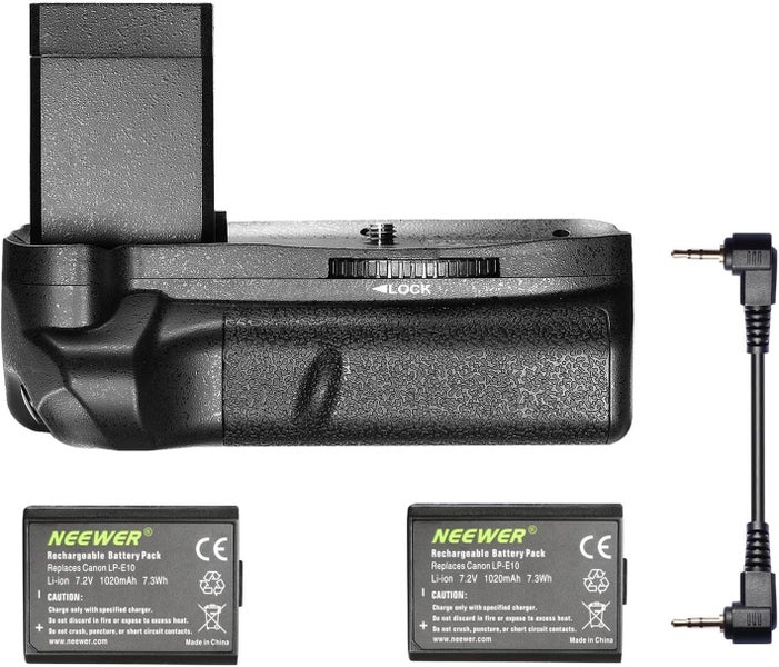 Neewer® Vertical Battery Grip with 2 Pieces LP-E10 Battery Replacement for Carousel 1