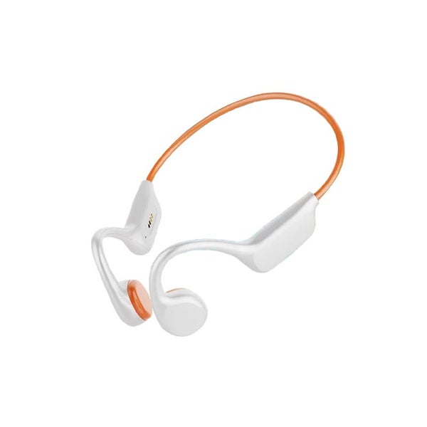 White Orange Ipx8 Waterproof Swimming Headphones - Bone Conduction With 32Gb Mp3 Carousel 1